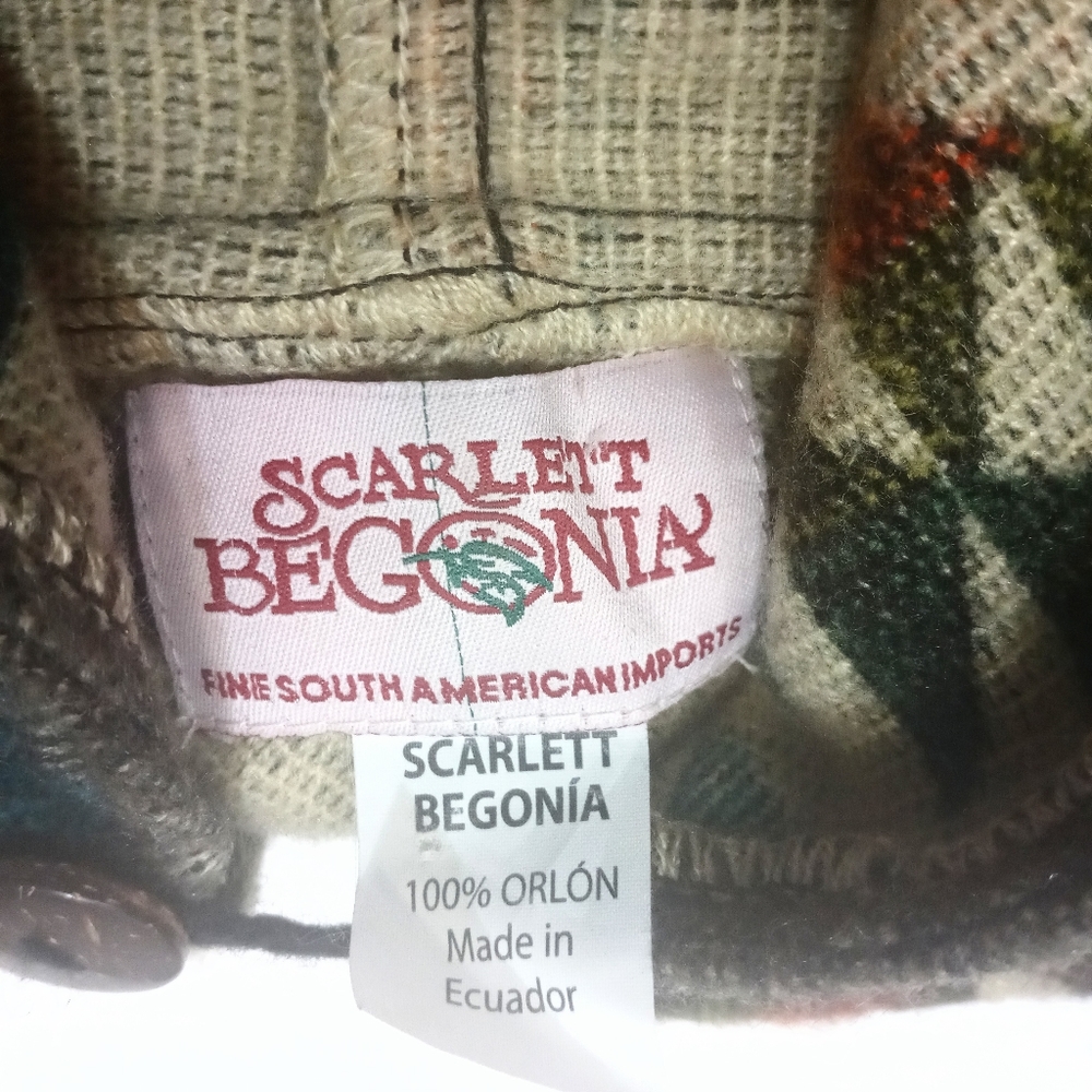 Hooded Western Aztec Poncho - Picture 6 of 6